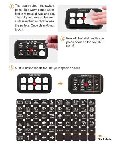 AUXBEAM 6 Gang Switch Panel